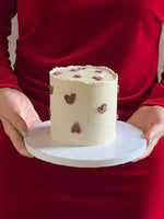 Load image into Gallery viewer, Vintage Valentine's Day Heart Cake (GF, DF, V, NF)