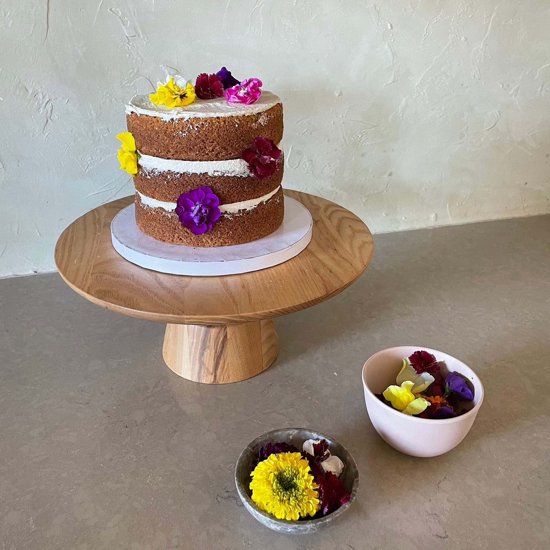 Naked Floral Cake With Vanilla Cashew Frosting