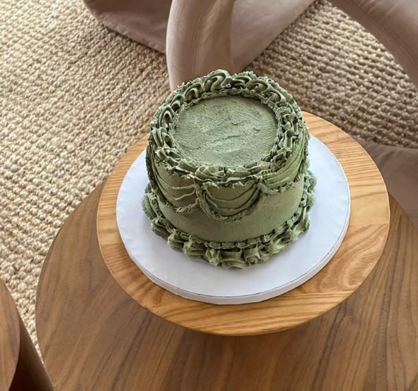 Vintage Holiday Green Cake
