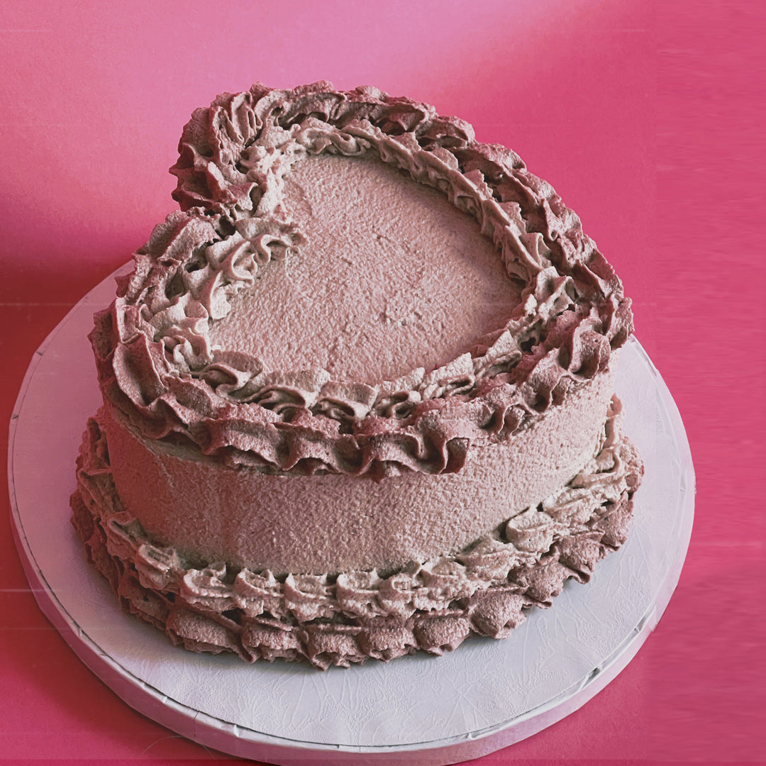 6" Vintage Cashew Heart Cake